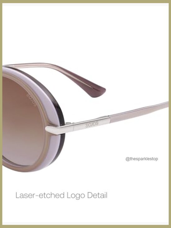 Oversized Round Sunglasses with Polarized Lenses and Acetate Frame